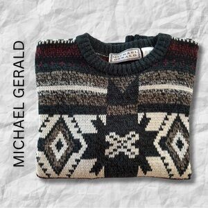 {Michael Gerald} Men's Multicolor Crew Neck